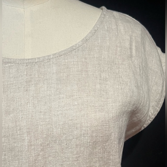 Linen Tales “Verbena” mélange linen pj set/cinch shorts & sleeveless top - NWT - Picture 7 of 16